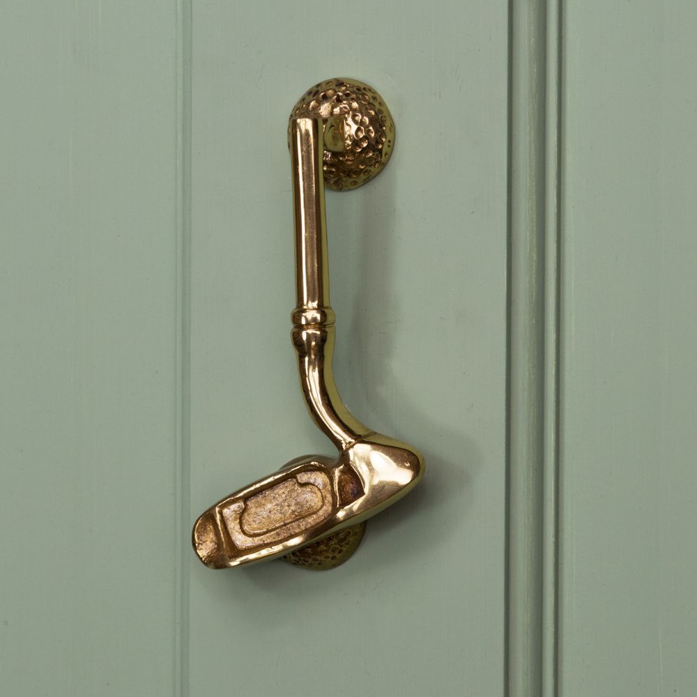 Polished Brass Golf Club Door Knocker