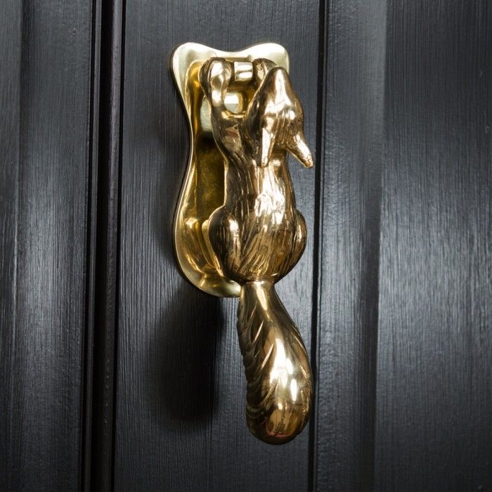 Polished Solid Brass Squirrel Door Knocker