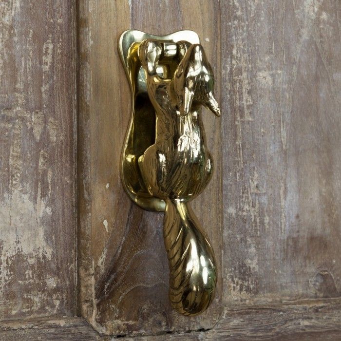 Polished Solid Brass Squirrel Door Knocker