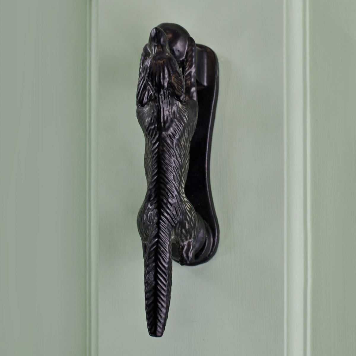 Black Iron Running fox door knocker