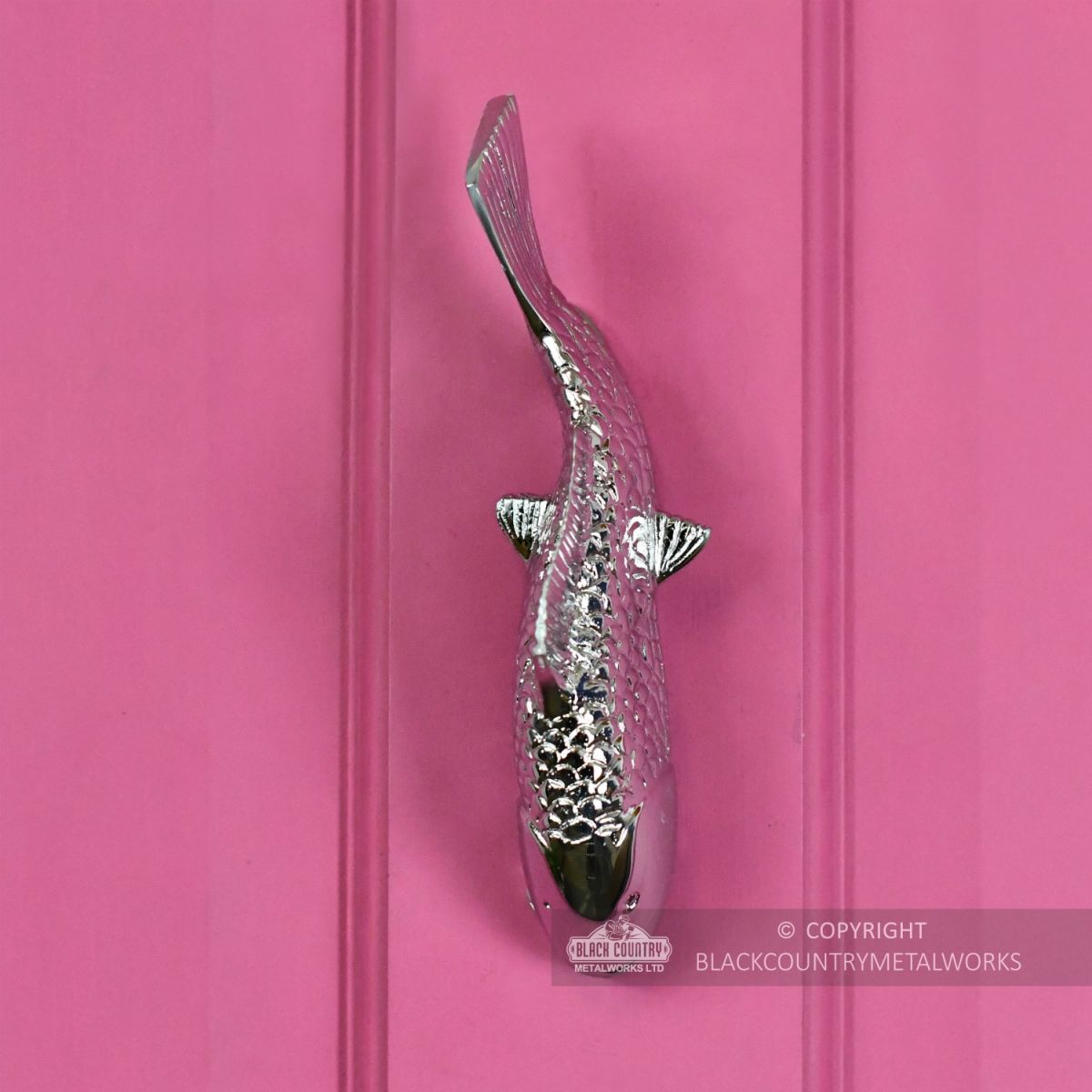 Bright Chrome Fish Door Knocker