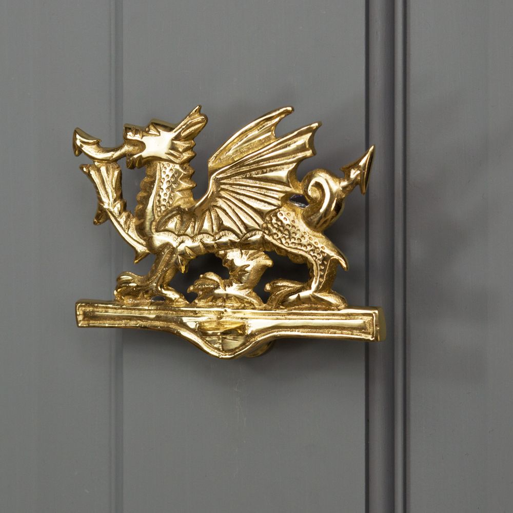 Polished Brass Dragon Door Knocker