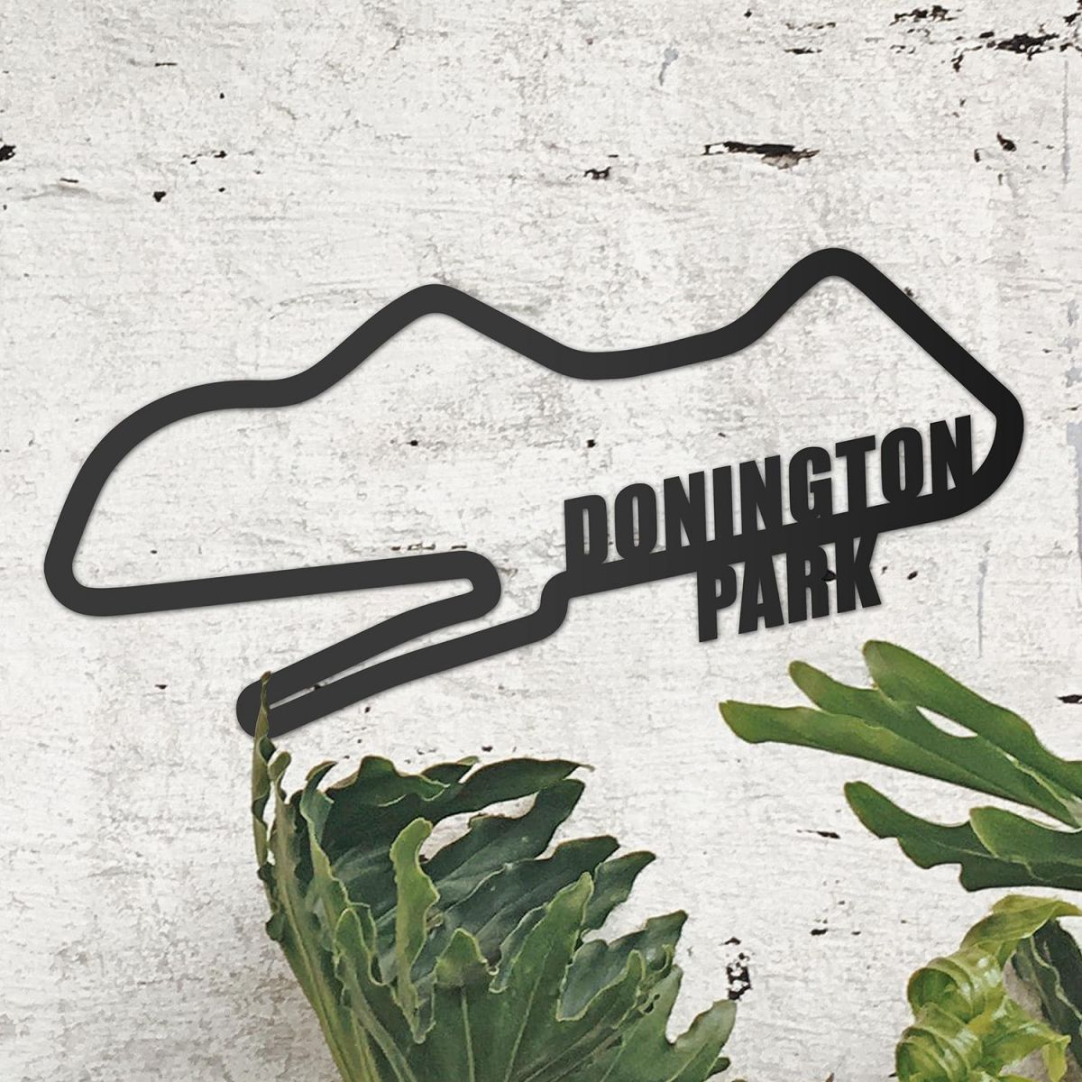 Donington Park Racing Circuit Wall Art Next to plants in the Home
