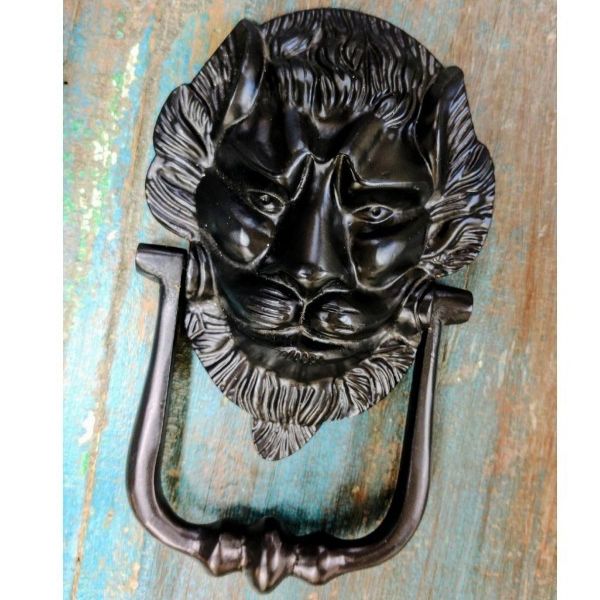 Black "Downing Street" Lion Door knocker