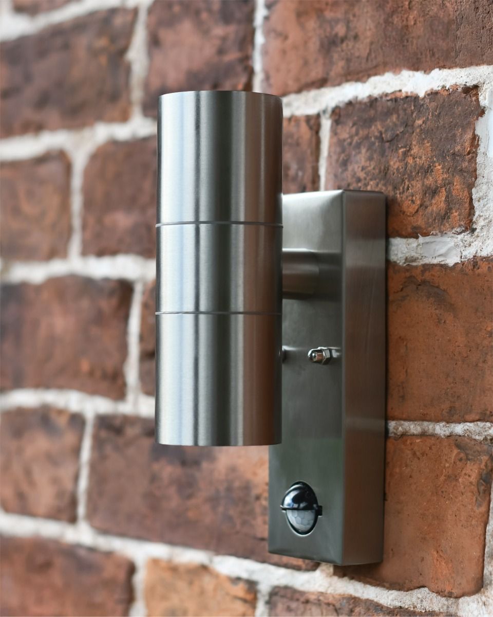 Contemporary Stainless Steel Downlighter Wall Light