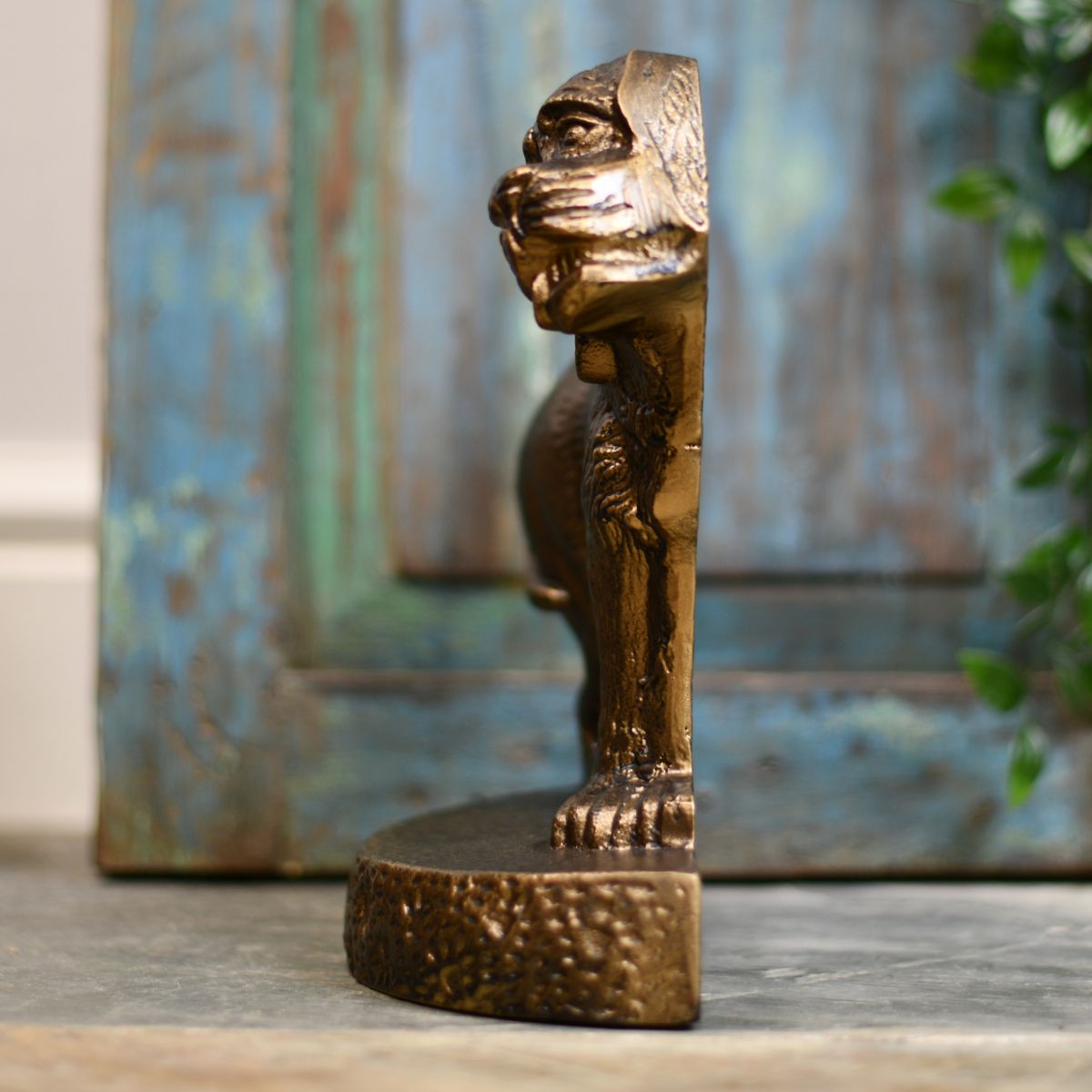 Side view of cast dog door stip