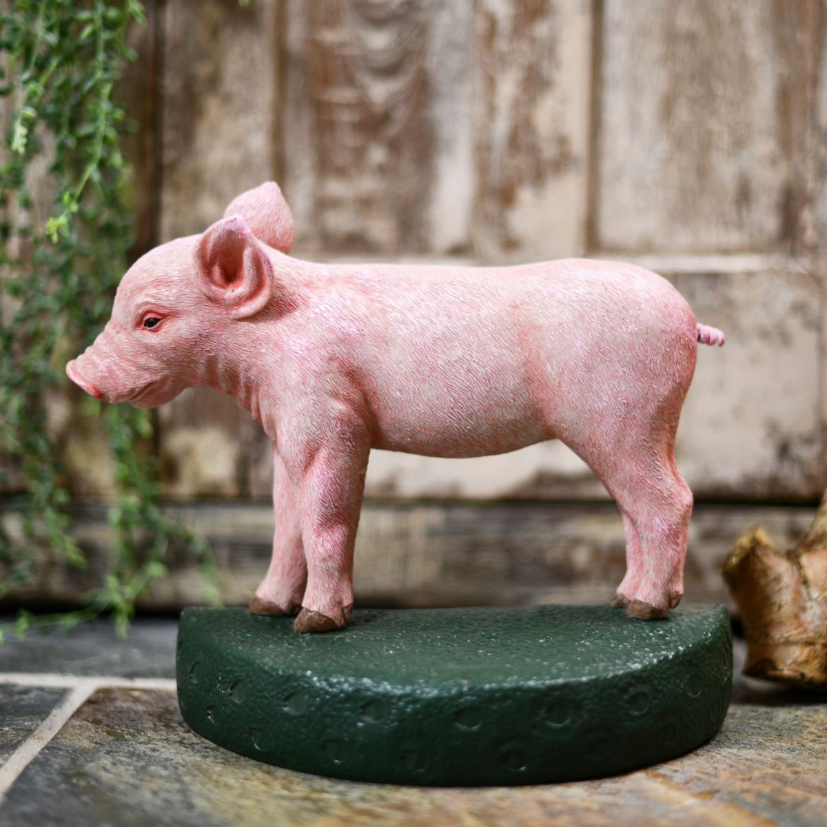 Hand Painted textured piglet door stop