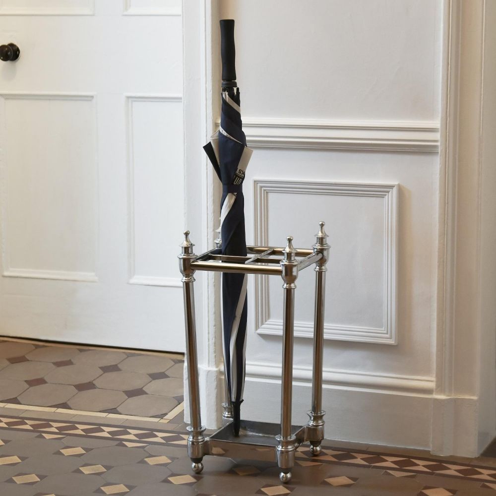 Antique Nickel "Square" Umbrella Holder 
