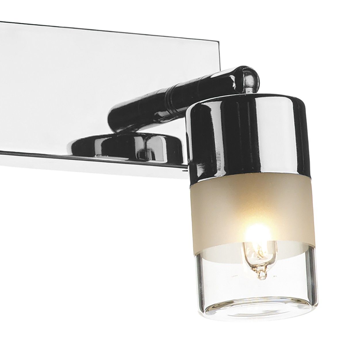 Dual Bulb Bright Chrome Bathroom Wall Light