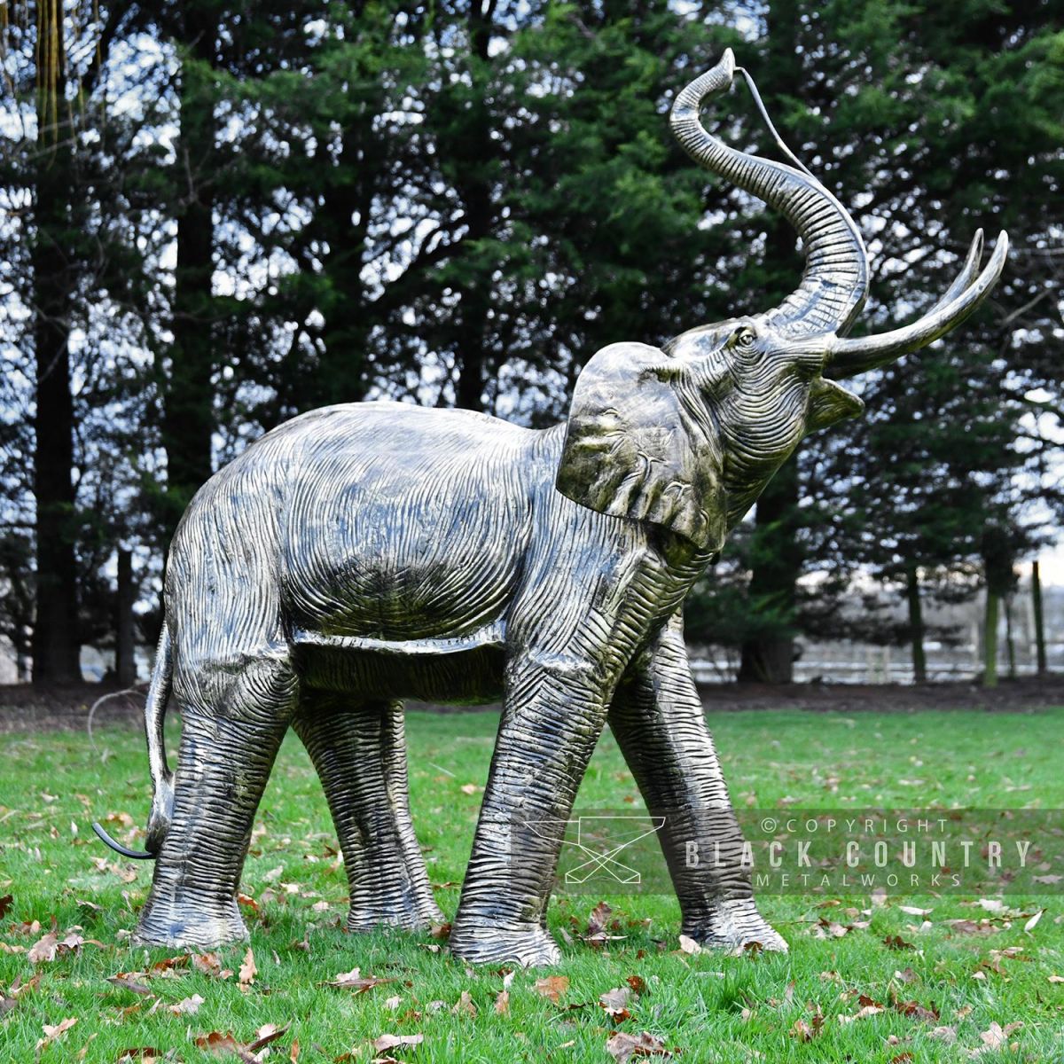 Side View of the Elephant Water Fountain