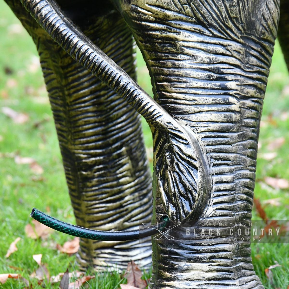 Close-up of the Detail on the Legs of the Elephant 