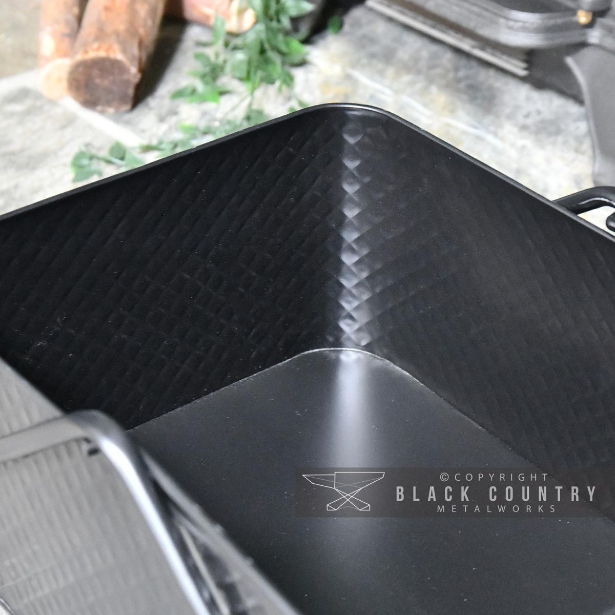 Close-up of the Inside of the Tub Design Log Holder