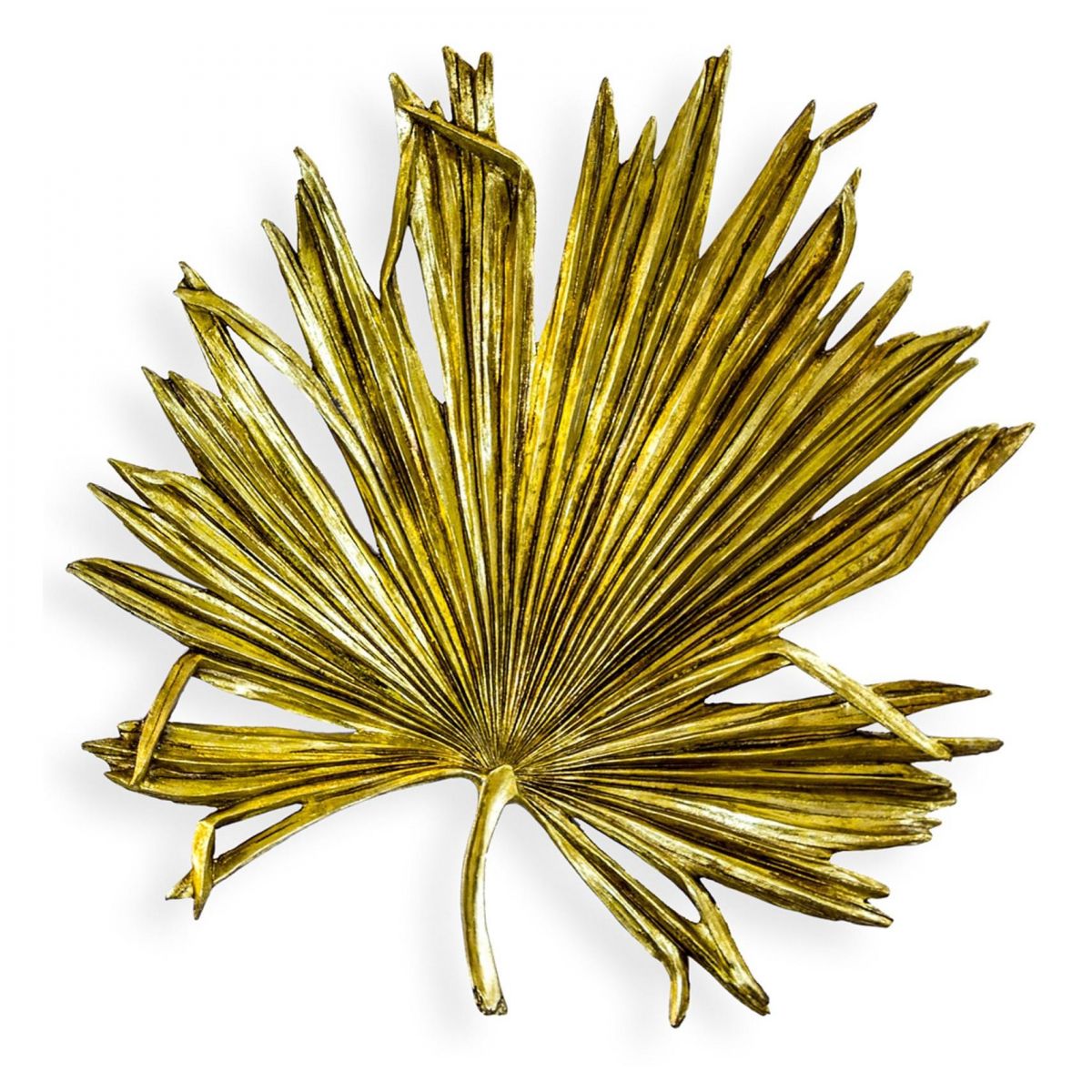Palm Leaf Wall Art in a Gold Finish