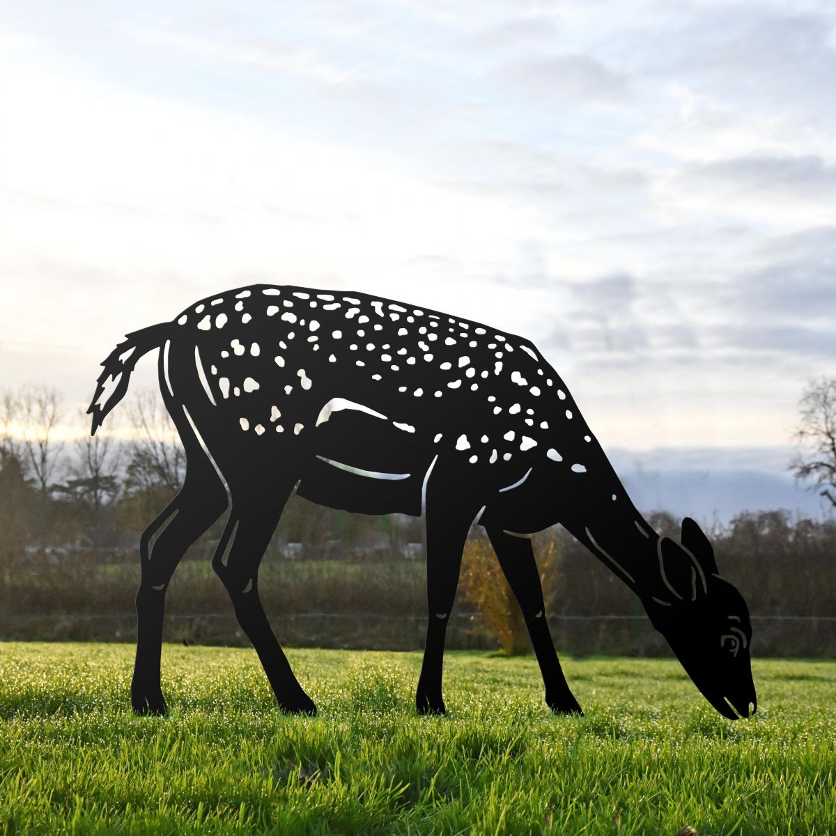 Black Fallow Fawn Silhouette 