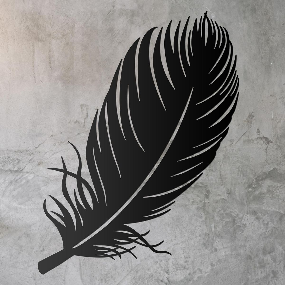 Feather Wall Art in Use a Rustic Wall