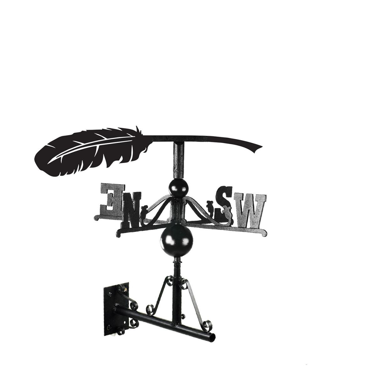 Feather Weathervane Finished in Black
