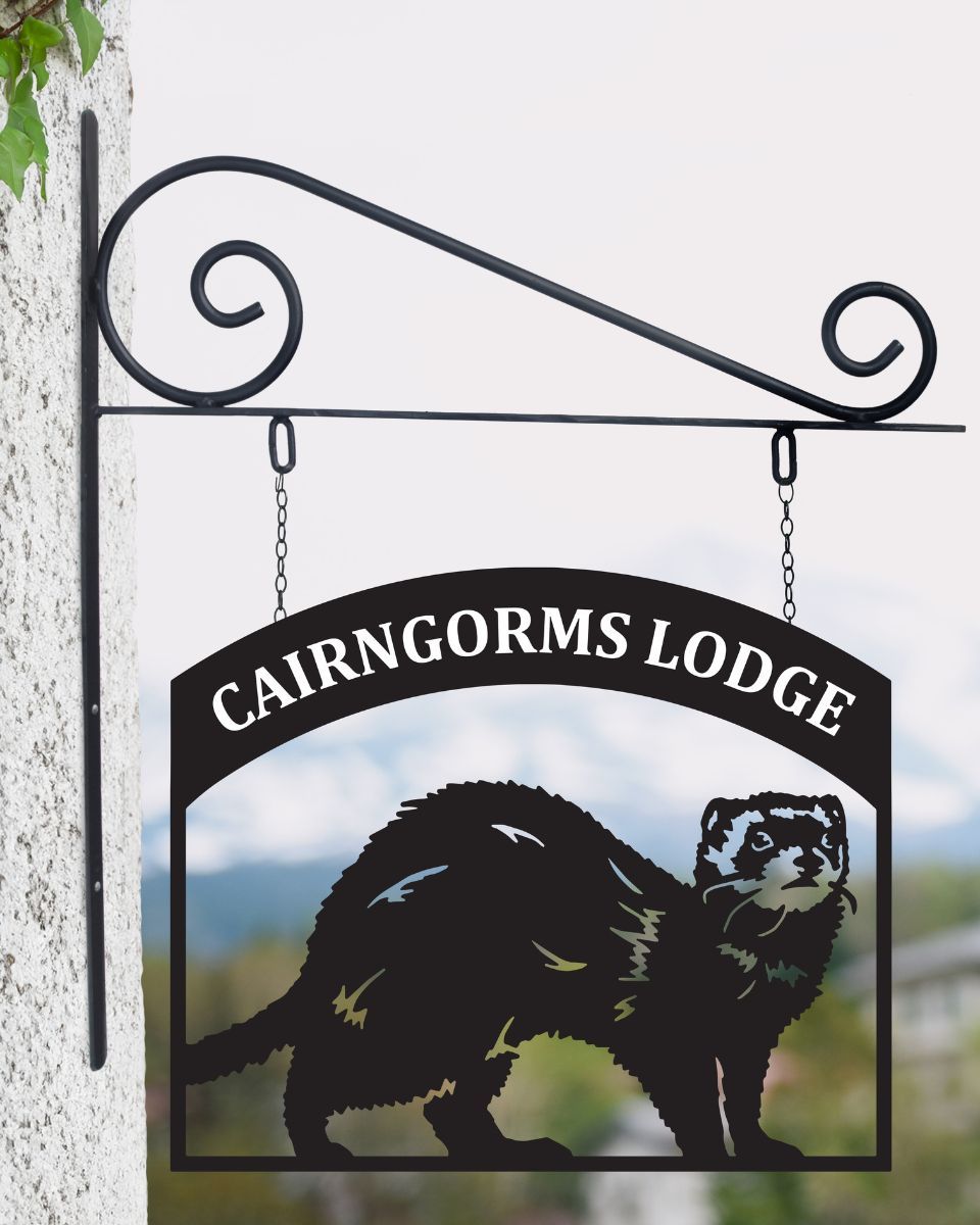 Charming "Ferret" House Sign 