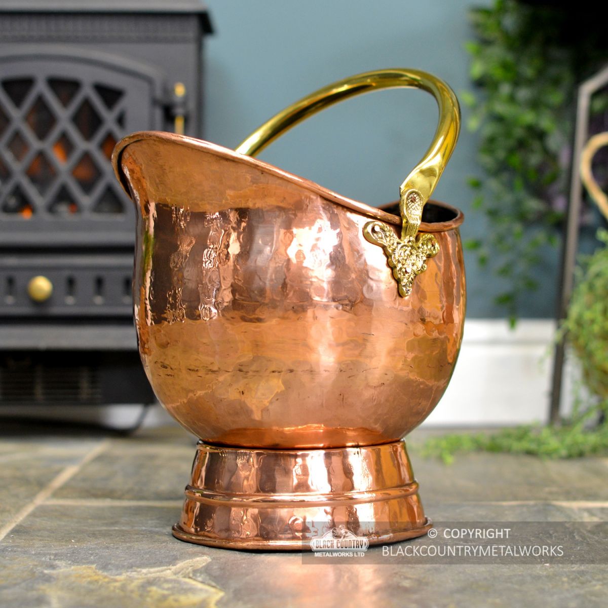 "Windsor" Coal Bucket Finsihed in Copper