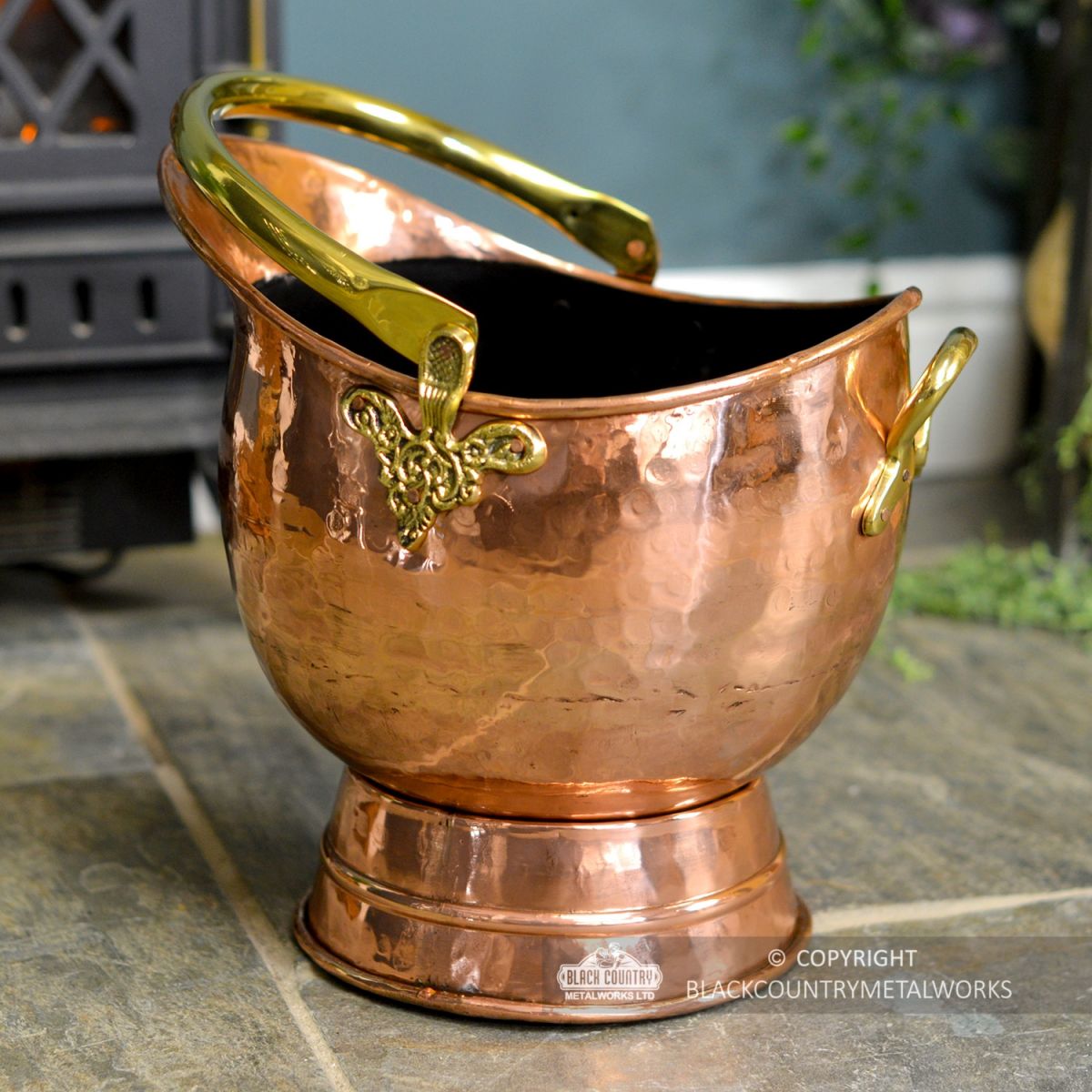 Traditional Copper"Windsor" Coal Bucket