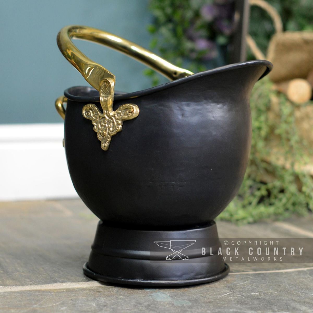 "Countess" Coal Bucket Finished in Black 
