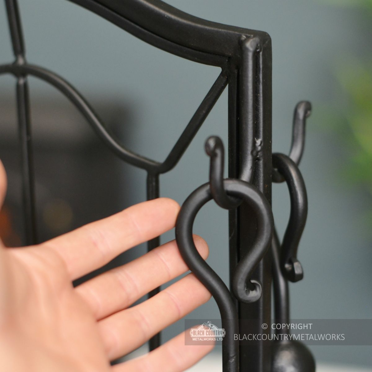 82cm Tall Gothic Fireside Companion Set