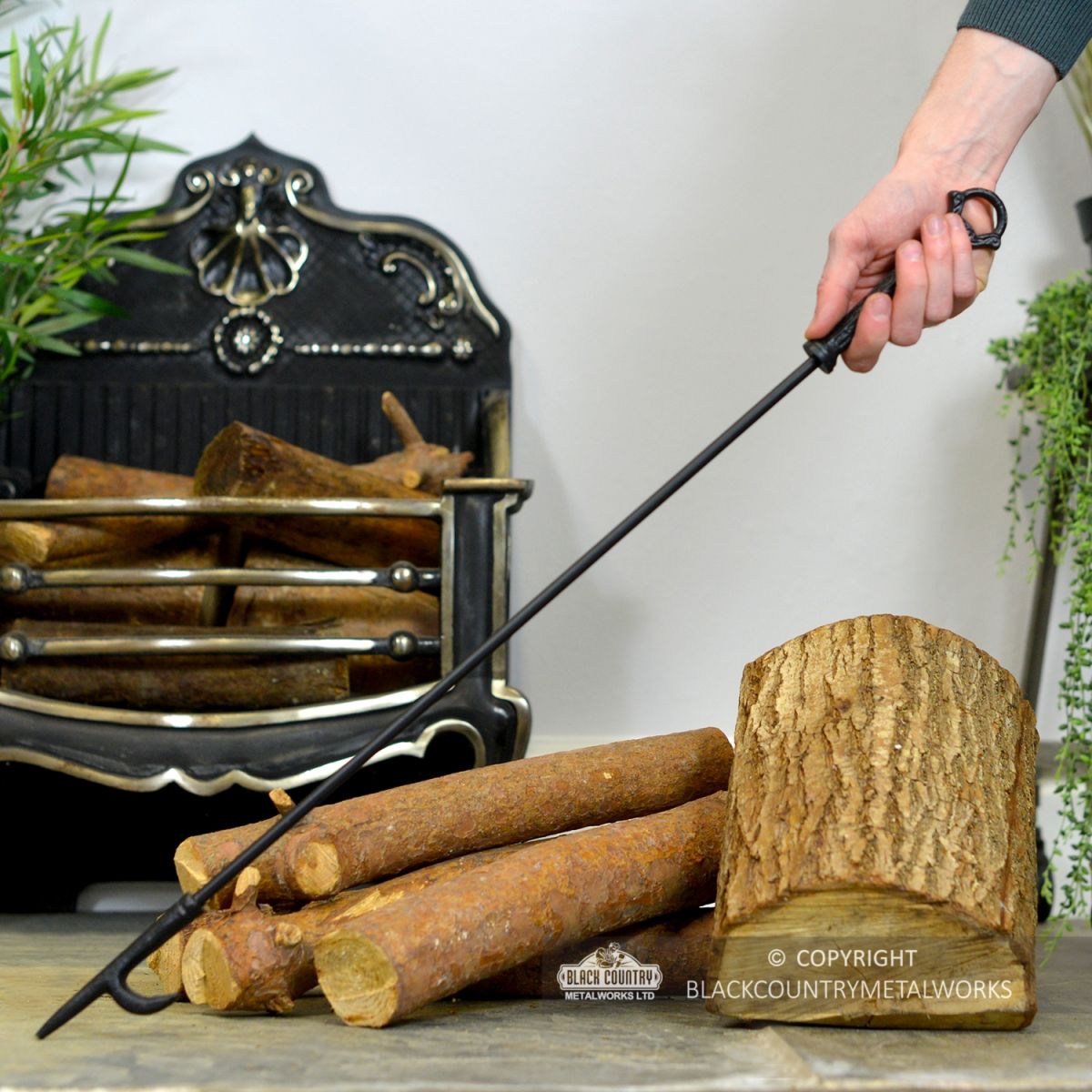 "Victorian" Style Fireside Poker to Scale