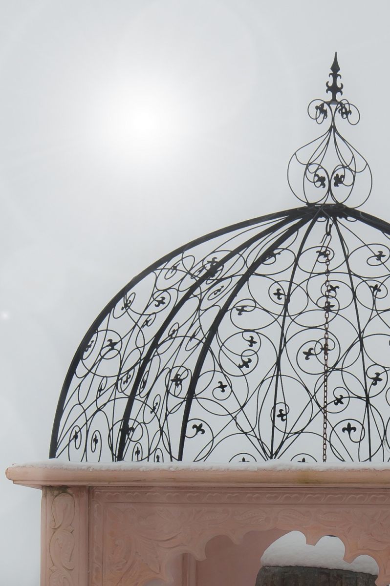 "Buddha"s Seat" Stone Garden Temple Gazebo