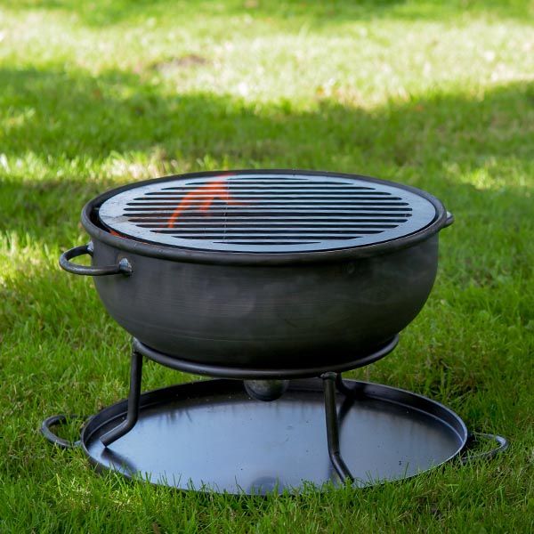 Fire Pit with Lid and Grill 
