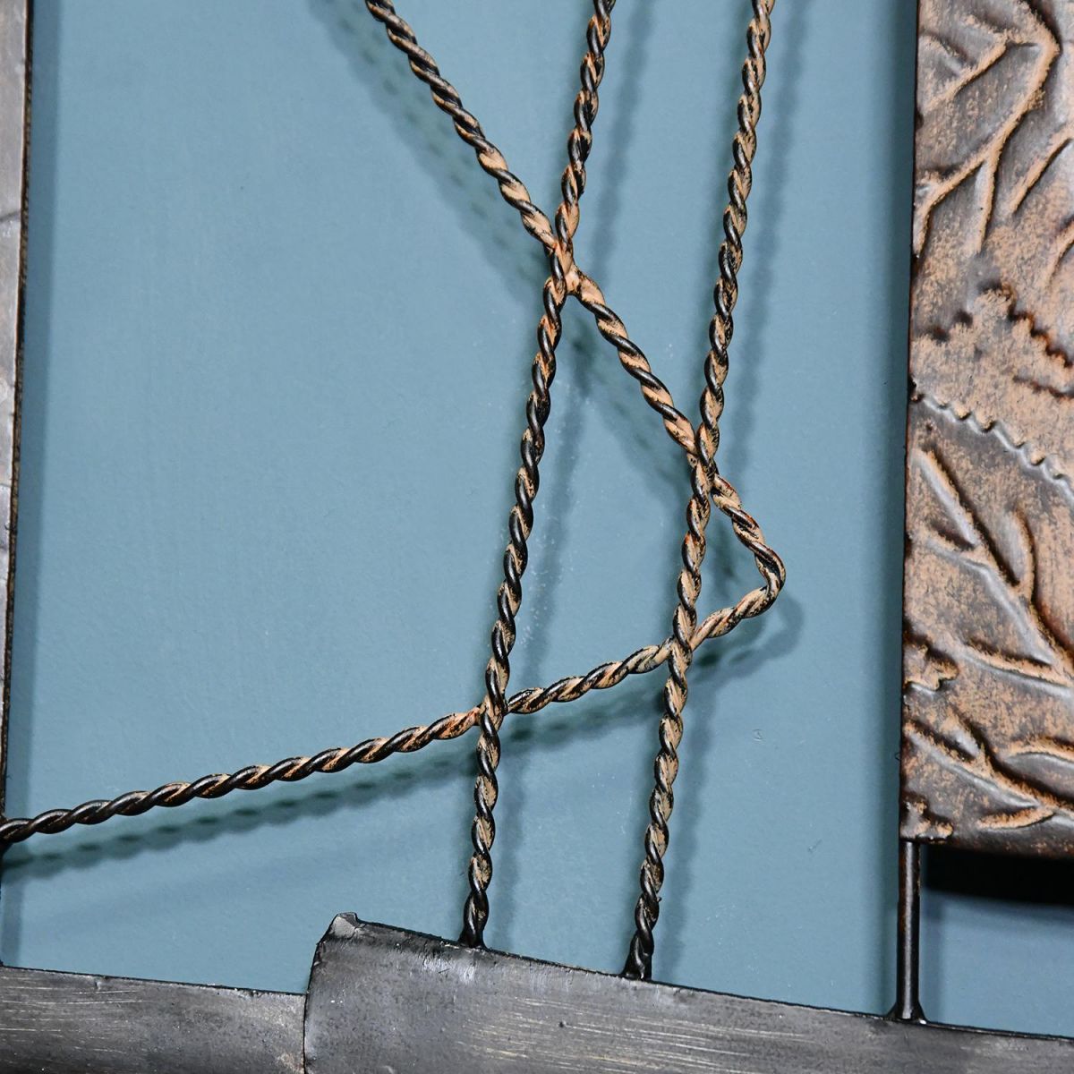 Close-up of the Detail on the Leaf Style "Fleet of Boats" Wall Art