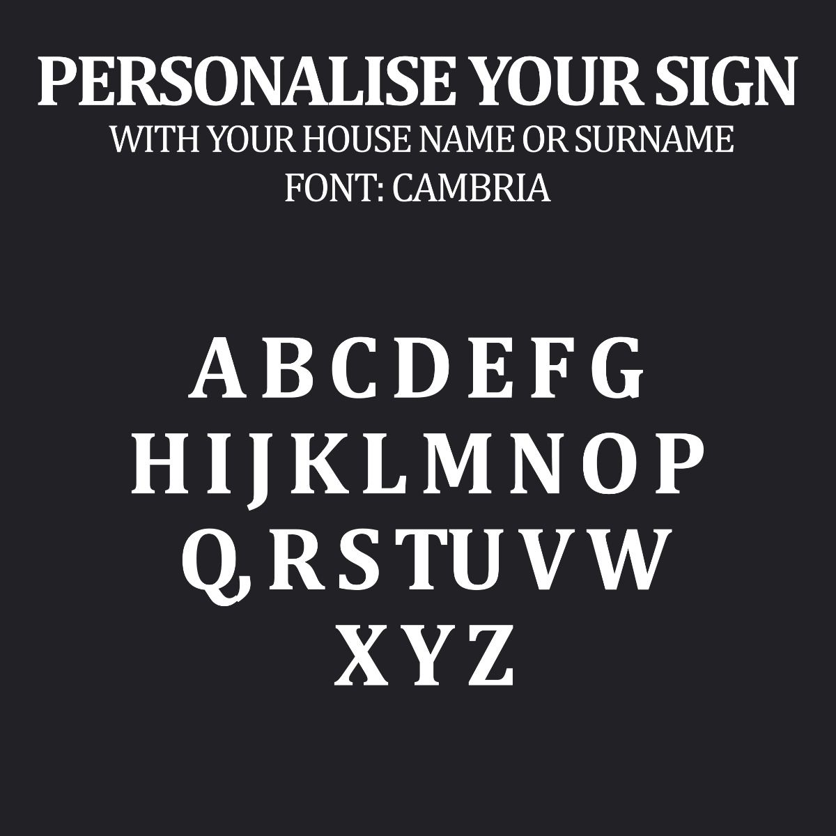 Font for House Name Sign 