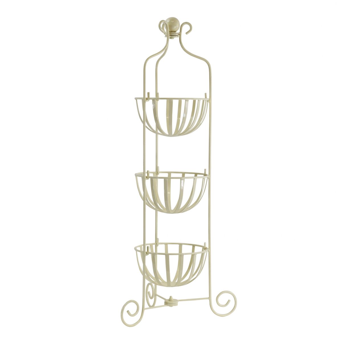 Cream Vegetable Rack three tier