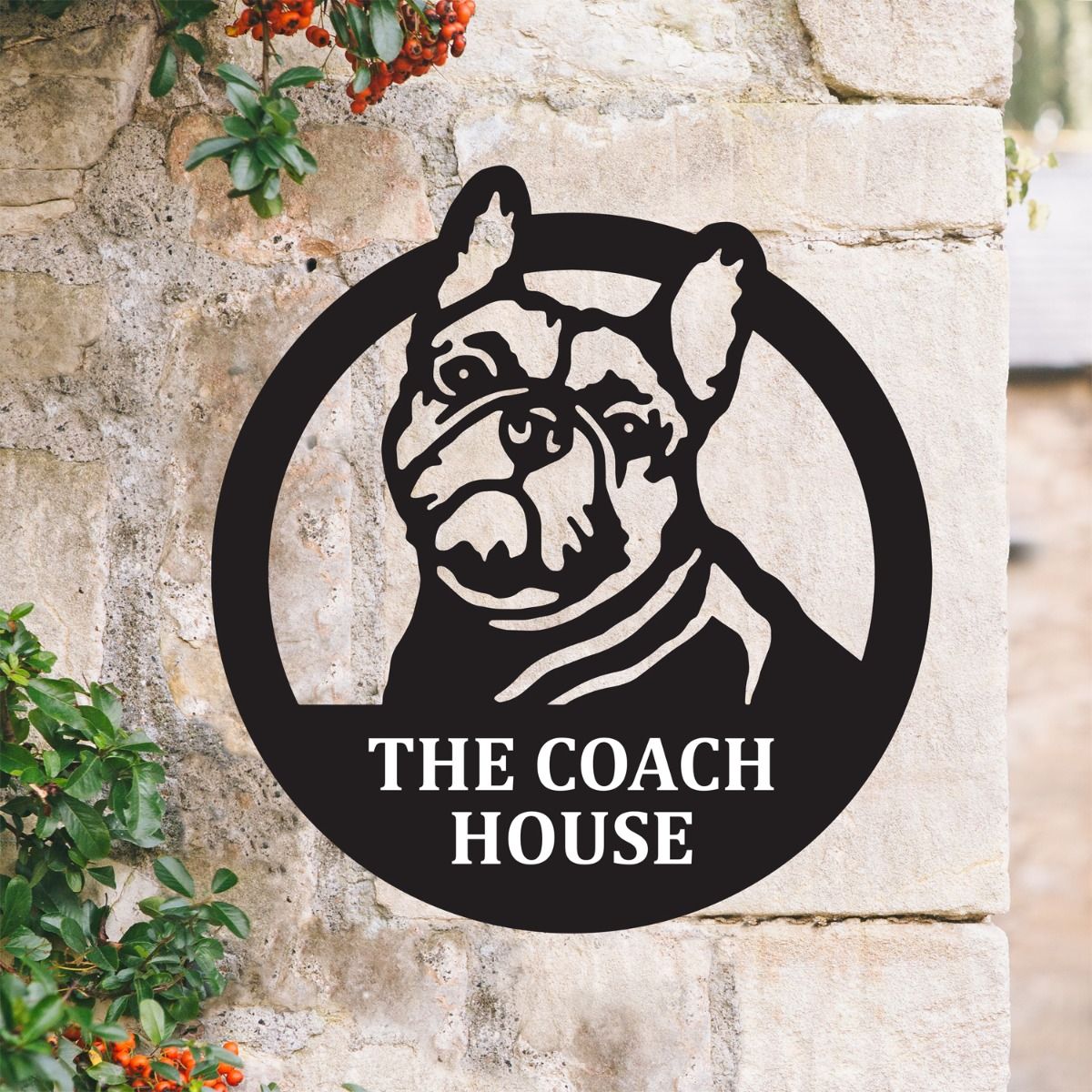 French Bulldog House Name Sign