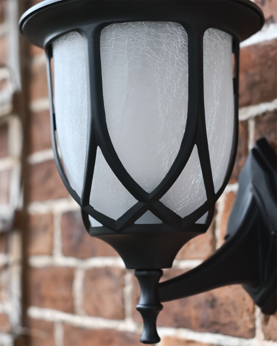 Close up of Bottom Fix Frosted Glass Wall Lantern 
