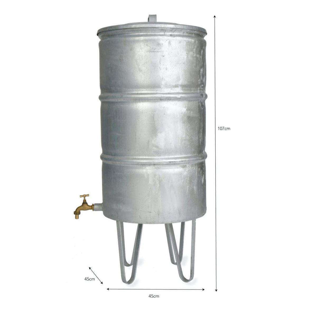 Galvanised Water Butt Dimesions