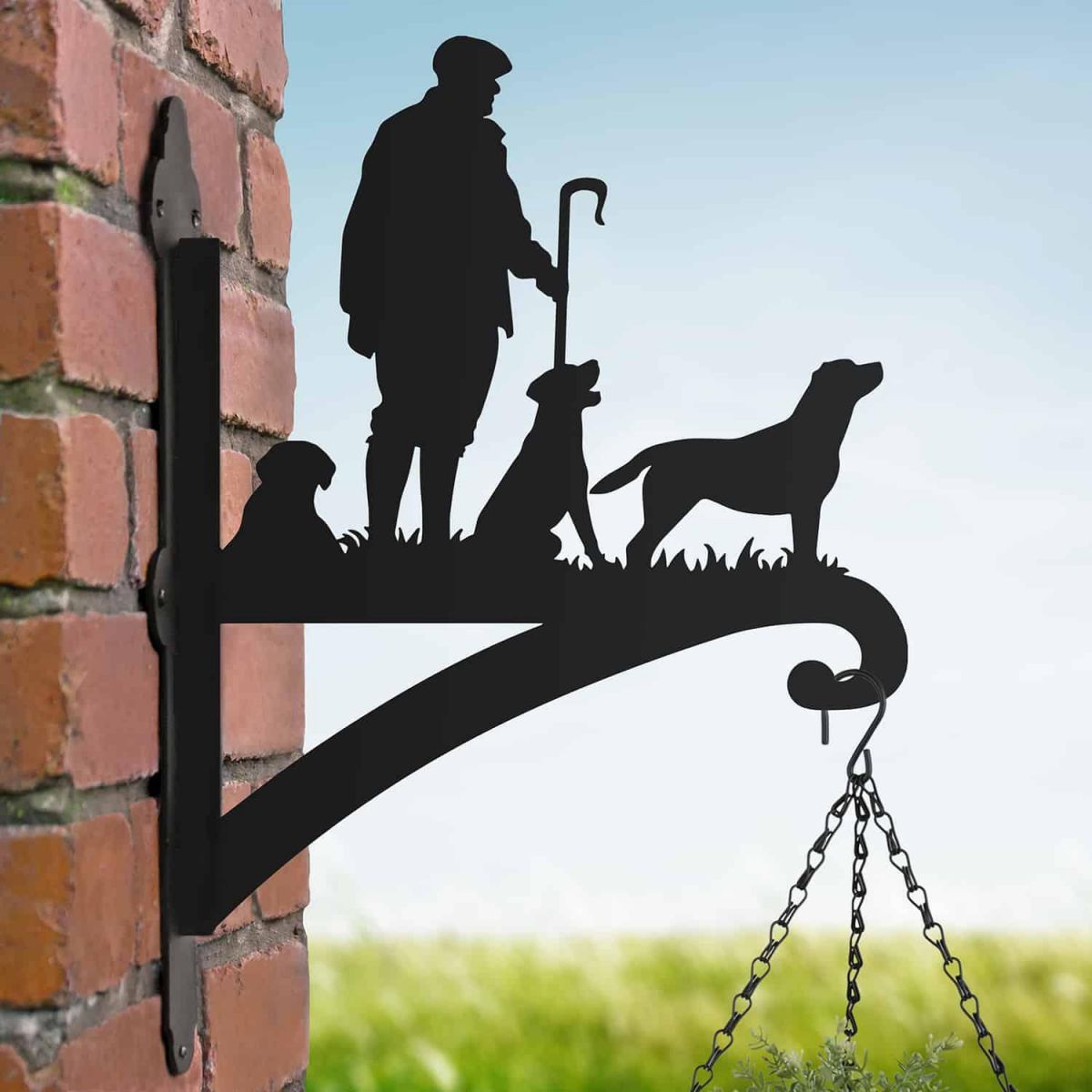 Game Season "Labrador Trio" Steel Hanging Basket Bracket