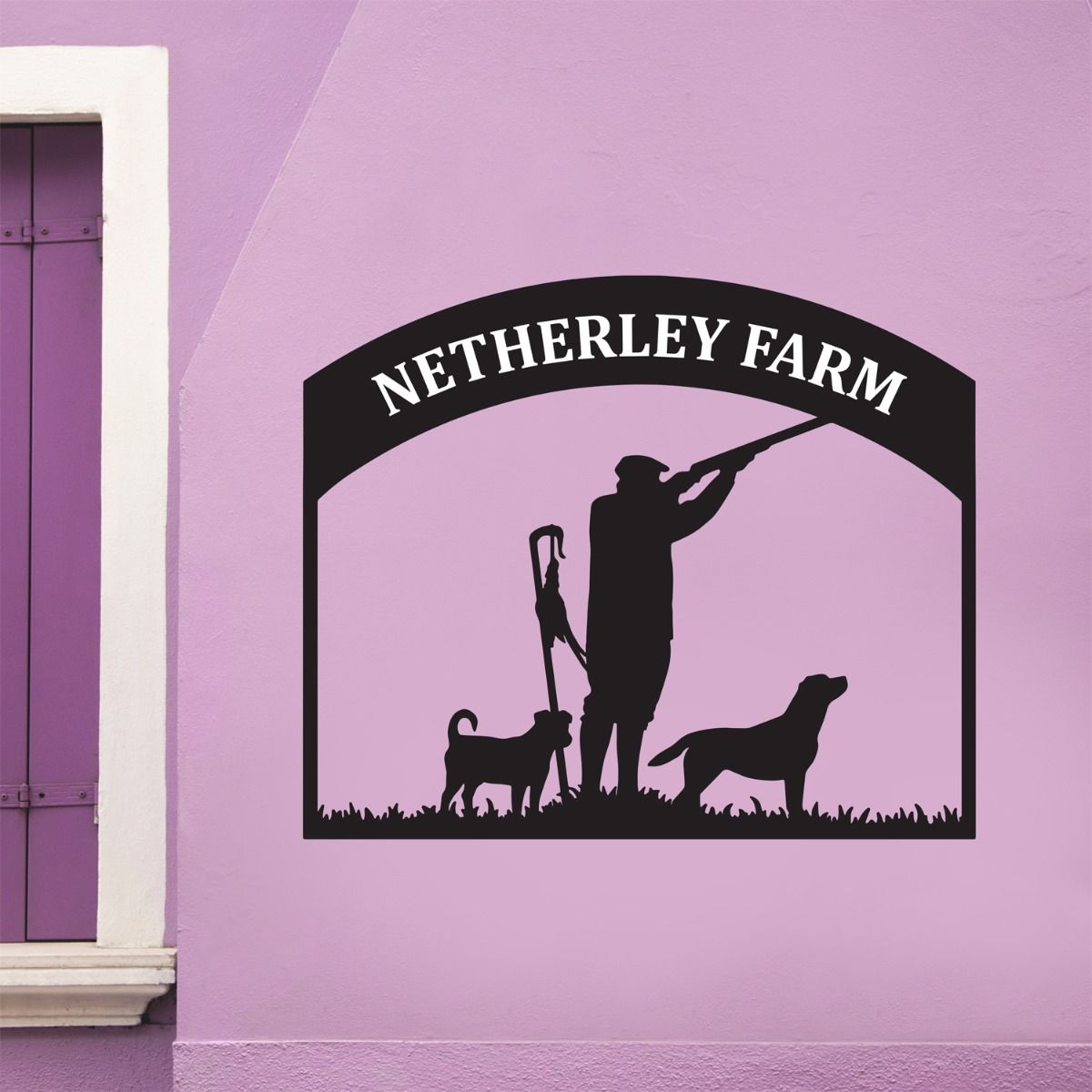 Steel Game Season Arched House Name Sign