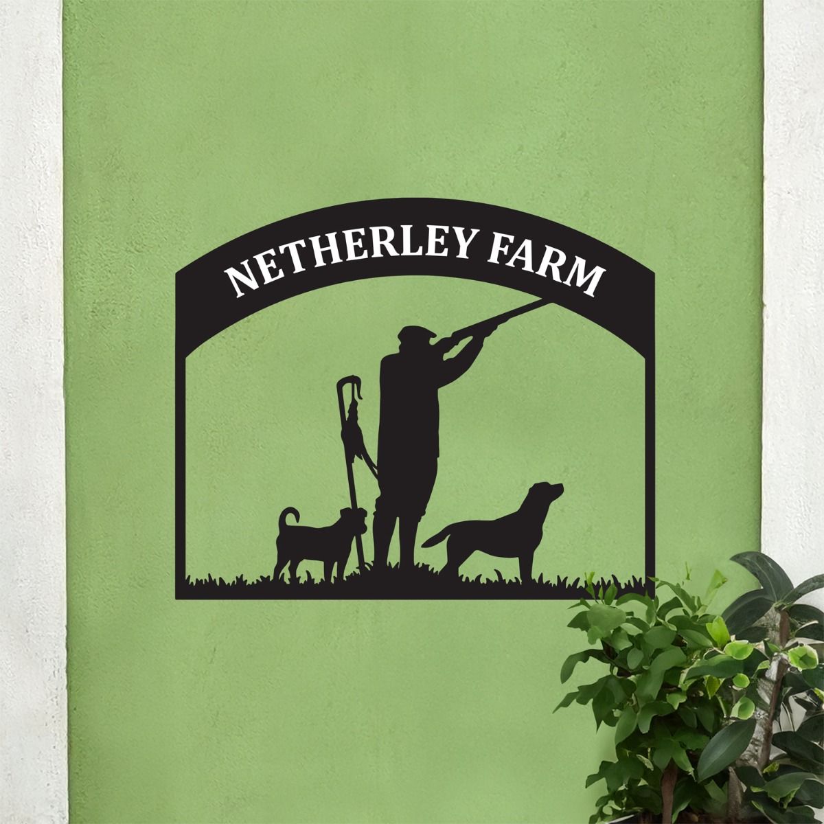 Steel Game Season Arched House Name Sign