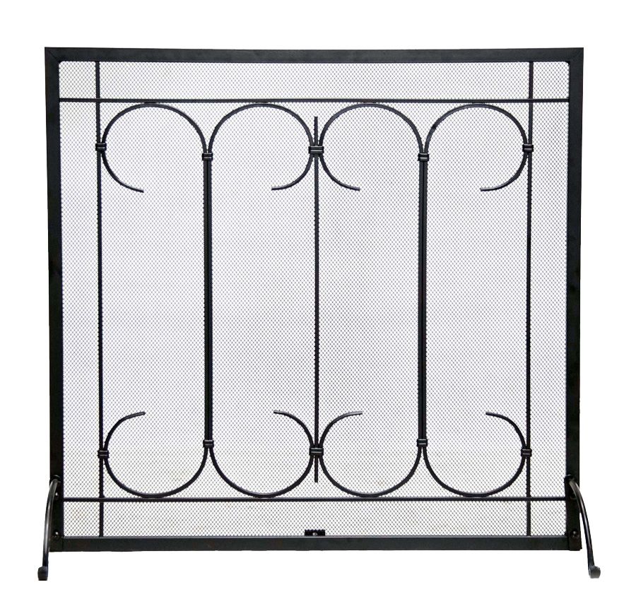Traditional Single Panel Fire Screen