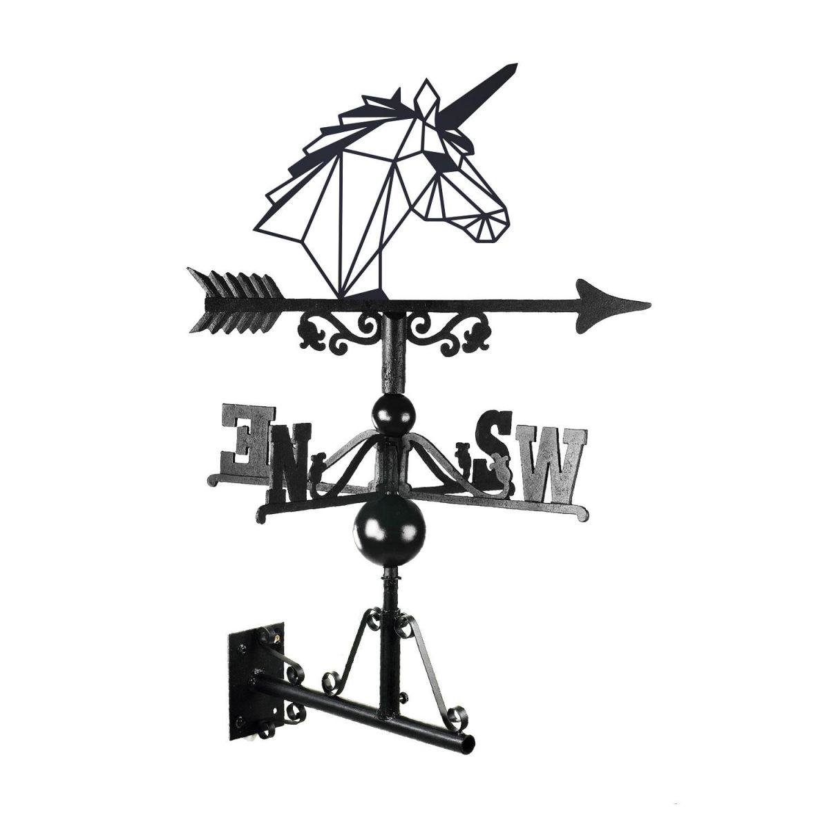 Geometric Unicorn Weathervane in Full 