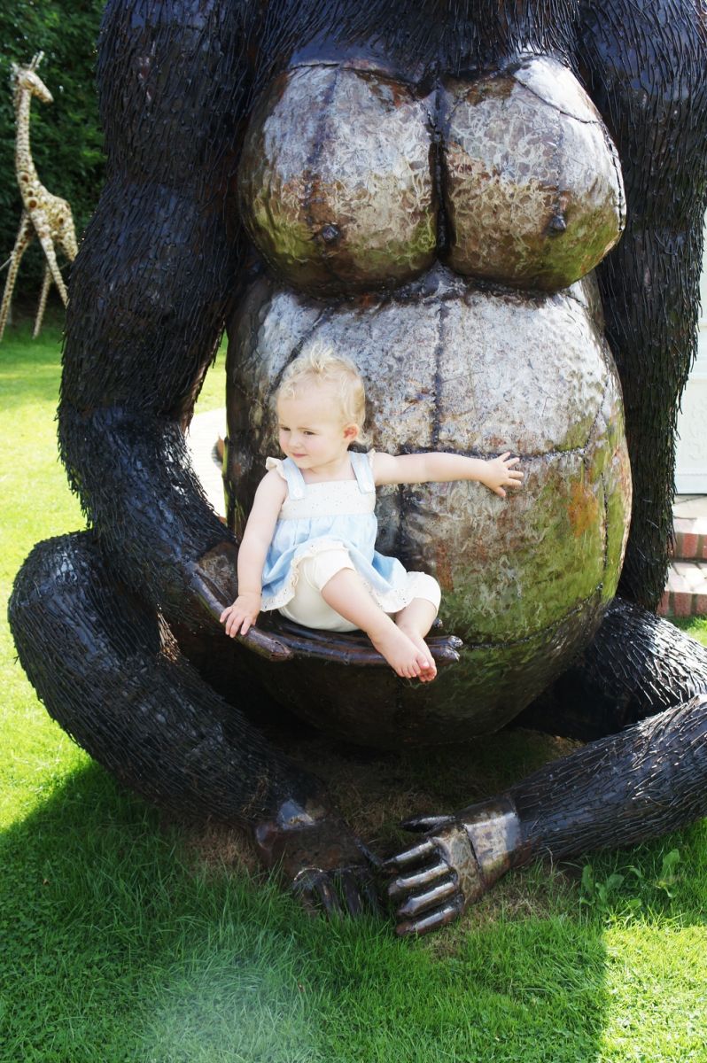 “General Godfrey” Eastern Mountain Gorilla Garden Sculpture