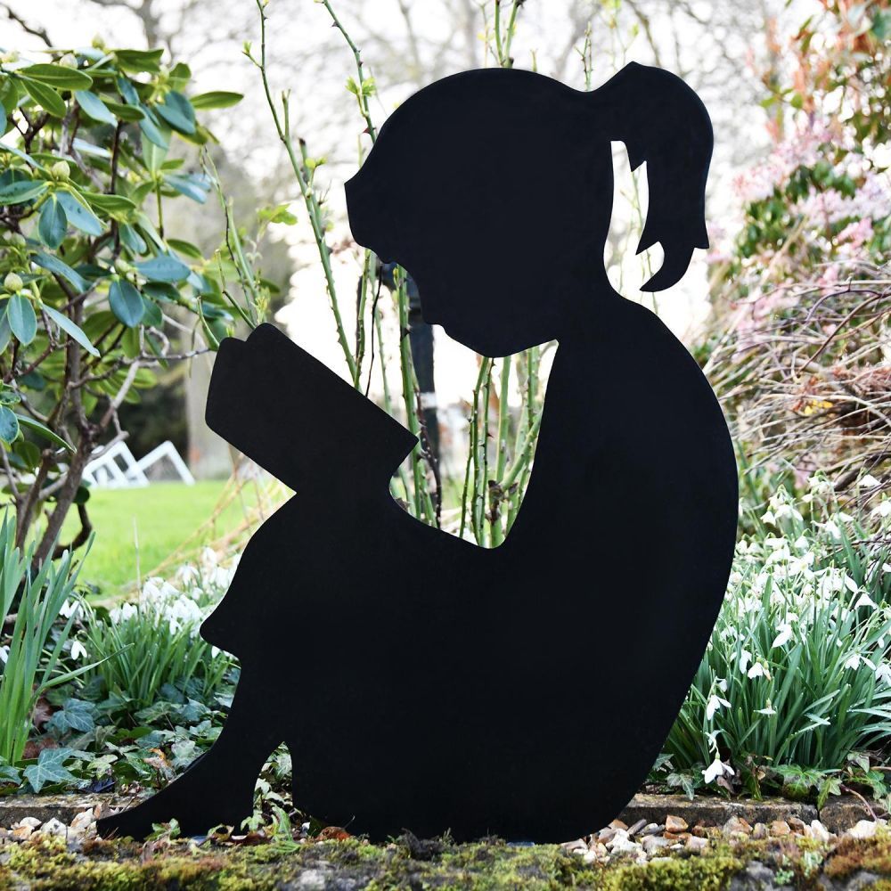 Girl Reading Silhouette