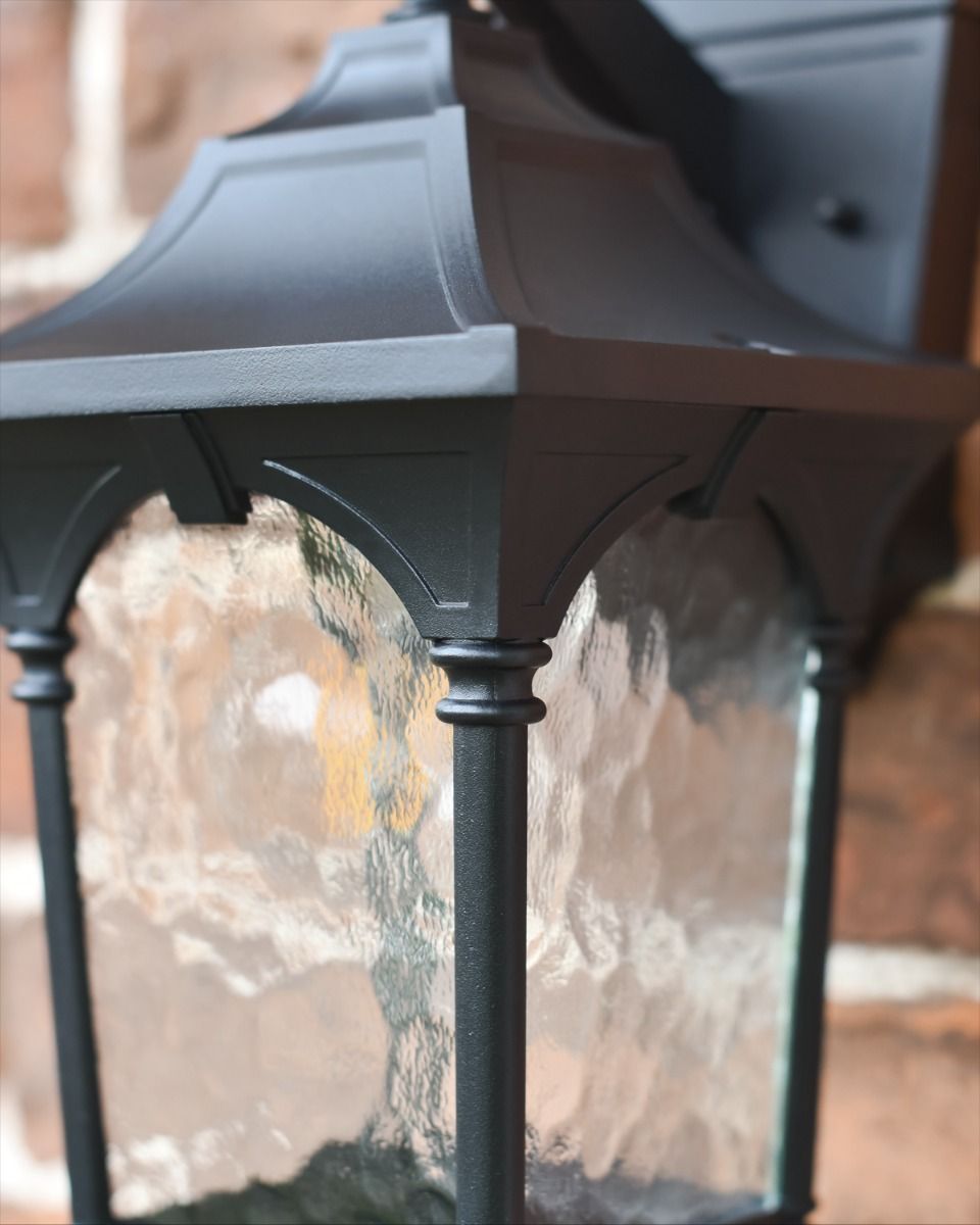 Close up of Traditional "Adara" Top Fix Wall Lantern 