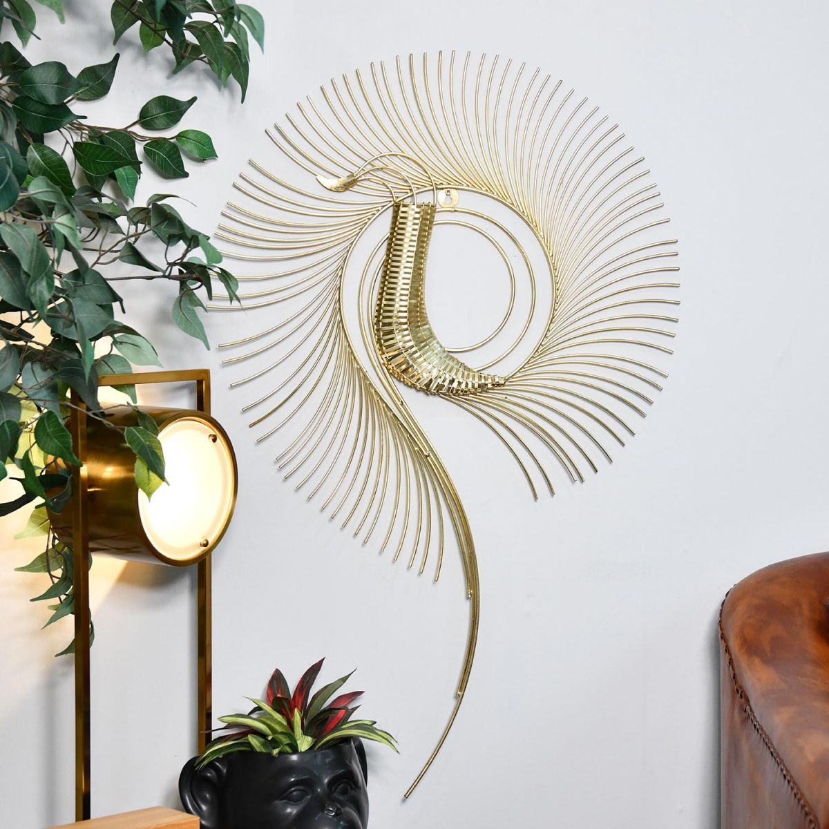Gold Spiral Wall Art in Situ