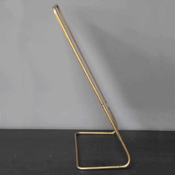 View of the side of the Gold Table Top Mirror