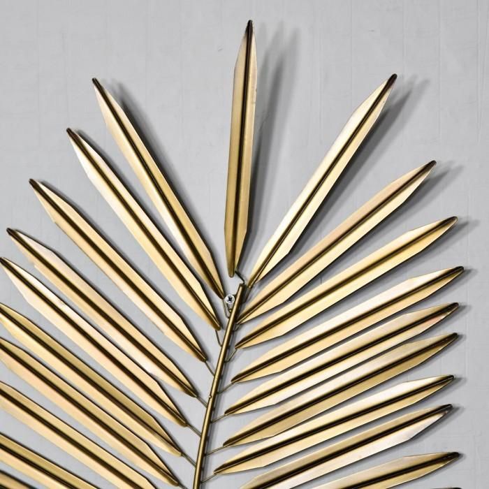 Close-up of the Gold Leaves on the Wall Art