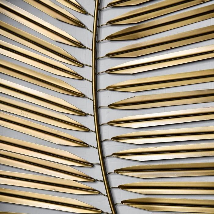 Close-up of the Gold Leaves on the Wall Art