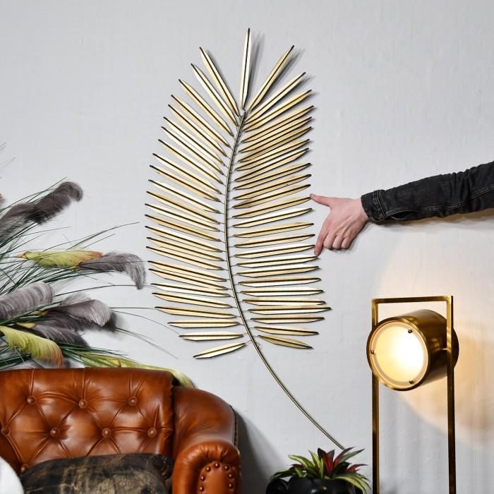 Golden Palm Leaf Wall Art