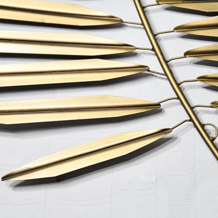 Close-up of the Gold Leaves on the Wall Art