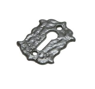 Gothic Style Antique Black Iron Escutcheon / Key Hole Cover