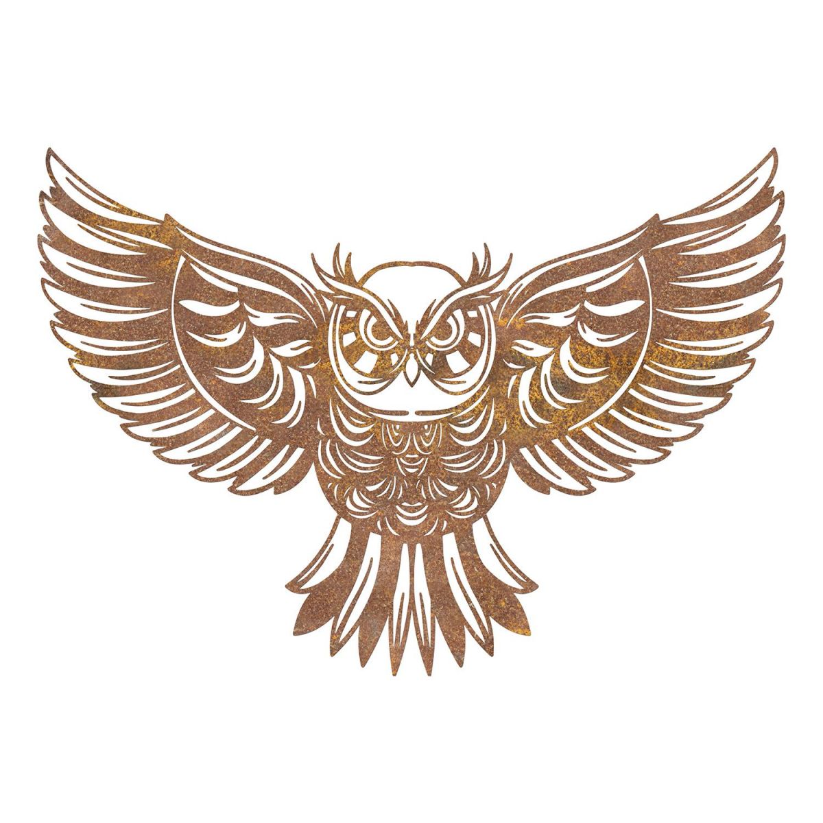 "Great Horned Owl" Wall Art in a Rustic Finish